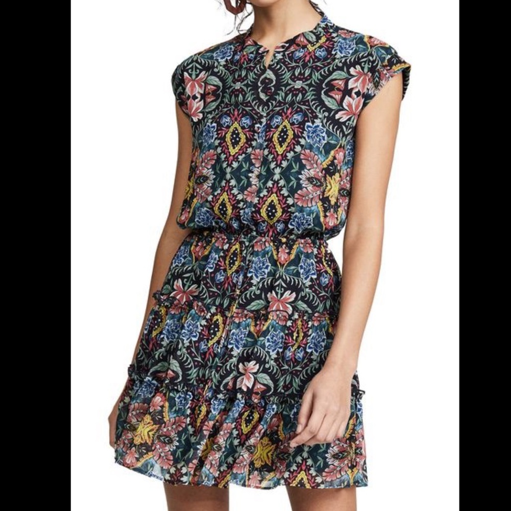 < Rebecca Minkoff Floral Ruffle Mini Dress >